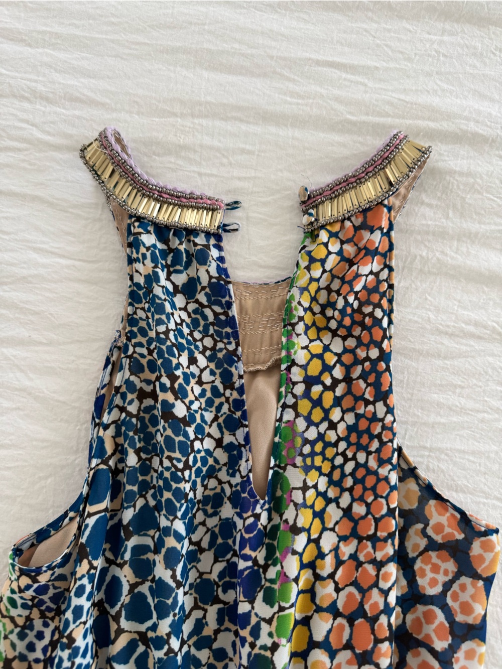 Anthropologie HD in Paris Mayacamas Beaded Halter Maxi Dress - Picture 6 of 13